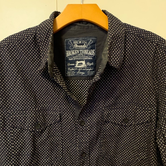 Broken Threads Polka Dot Button-Down - Size: Large - Picture 2 of 3